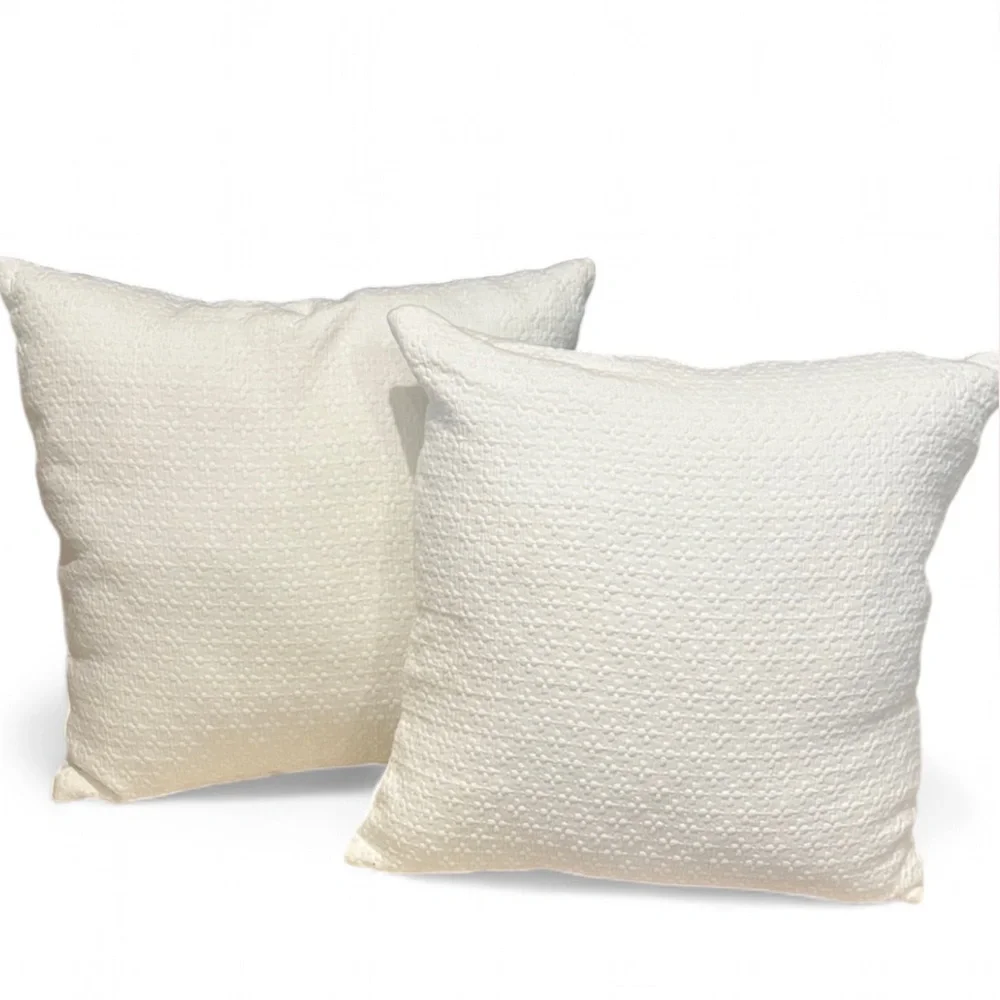 Charter Club White Textured Throw Pillow 18x18
